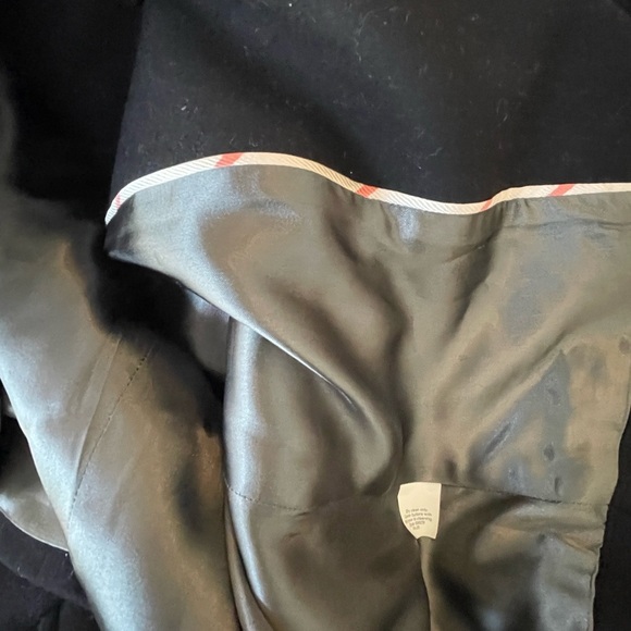 J. Crew coat trench hooded Sz medium NWT black belted wool blend classic - Picture 10 of 10